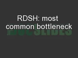 RDSH: most common bottleneck