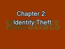 Chapter 2: Identity Theft