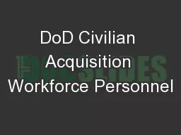 DoD Civilian Acquisition Workforce Personnel