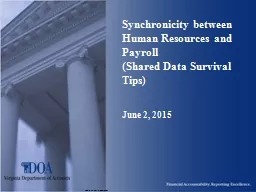 Synchronicity between Human Resources and Payroll