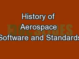History of Aerospace Software and Standards