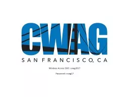 Wireless Access SSID: cwag2017
