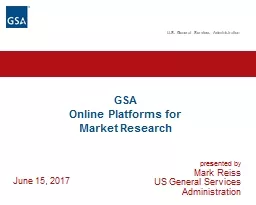 GSA  Online Platforms for