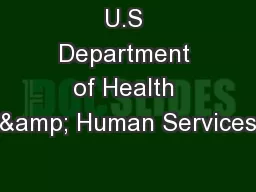 U.S Department of Health & Human Services