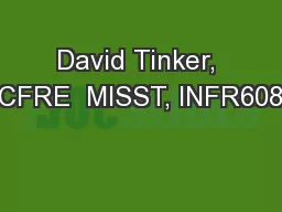 David Tinker, CFRE  MISST, INFR608