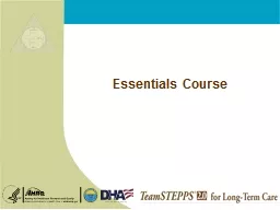 Essentials Course Framework and