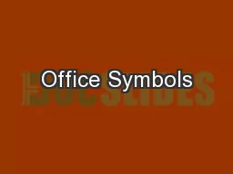 Office Symbols