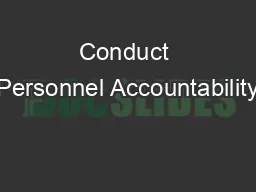Conduct Personnel Accountability