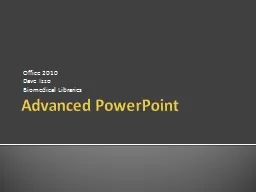 Advanced PowerPoint Office 2010