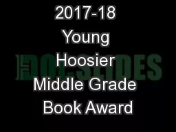 2017-18 Young Hoosier Middle Grade Book Award