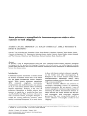 Acute pulmonary aspergillosis in immunocompetent subje