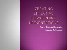 Creating effective PowerPoint Presentations