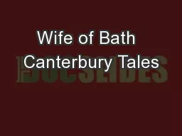 Wife of Bath  Canterbury Tales