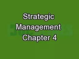 Strategic Management Chapter 4
