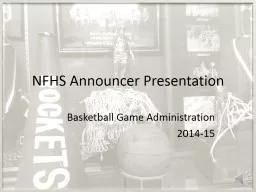 NFHS Announcer Presentation