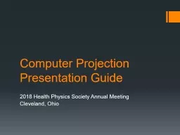 Computer Projection  Presentation Guide