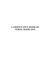 A CHILDS OWN BOOK OF VERSE BOOK ONE  YESTERDAYS CLASSI