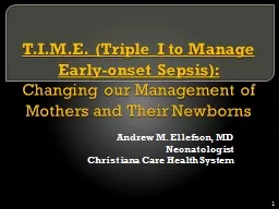 T.I.M.E. (Triple I to Manage Early-onset Sepsis):