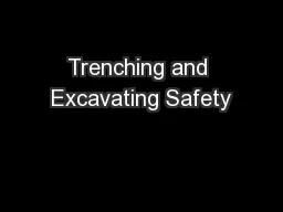 Trenching and Excavating Safety