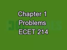 Chapter 1 Problems ECET 214