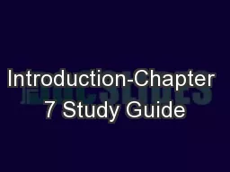 Introduction-Chapter 7 Study Guide