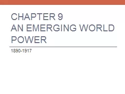 Chapter 9 An emerging world power