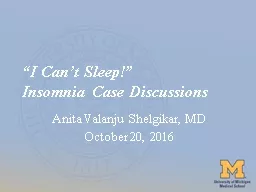 “I Can’t Sleep!” Insomnia Case Discussions
