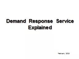 Demand Response Service
