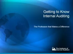 Getting to Know Internal Auditing