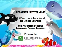Deposition Survival  Guide