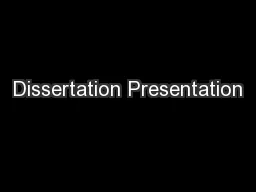 Dissertation Presentation