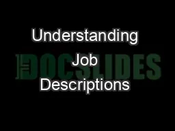 Understanding Job Descriptions & Work Schedules