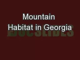 Mountain Habitat in Georgia