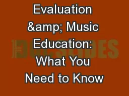 Teacher Evaluation & Music Education: What You Need to Know