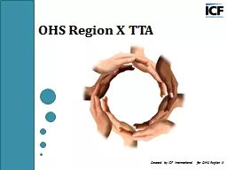 OHS Region X TTA Created by ICF International for OHS Region X