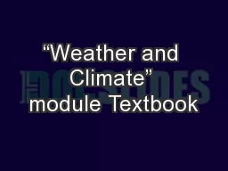 “Weather and Climate” module Textbook