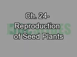 Ch. 24- Reproduction of Seed Plants