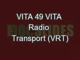 VITA 49 VITA Radio Transport (VRT)