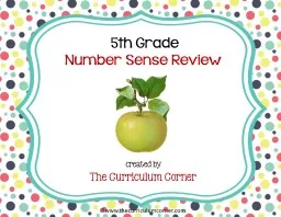 5th Grade Number Sense Review