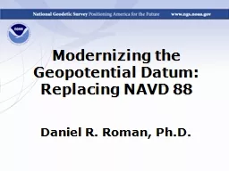 Modernizing the Geopotential Datum: Replacing NAVD 88