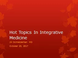 Hot Topics In Integrative Medicine