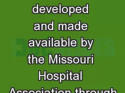 This exercise program was developed and made available by the Missouri Hospital Association