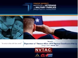 Prepared for:  Department of Veterans Affairs  SSVF Regional Coordinators Meeting