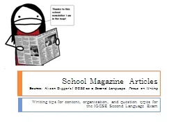 School Magazine Articles
