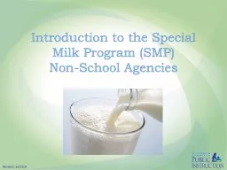 Introduction to the Special Milk Program (SMP)