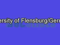 University of Flensburg/Germany