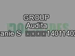 GROUP Audita Givanie S  				1401140279
