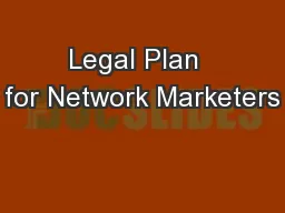Legal Plan  for Network Marketers
