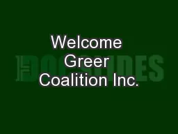 Welcome Greer Coalition Inc.
