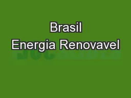  Brasil Energia Renovavel